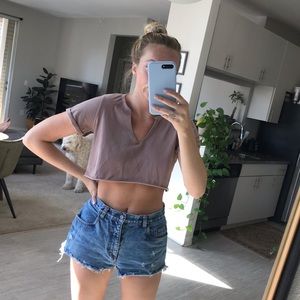 Forever 21 Tan Crop Top